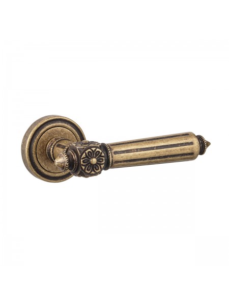 SIBA Ручка дверна RIMINI на розетці R06 антична матова бронза (82 82)