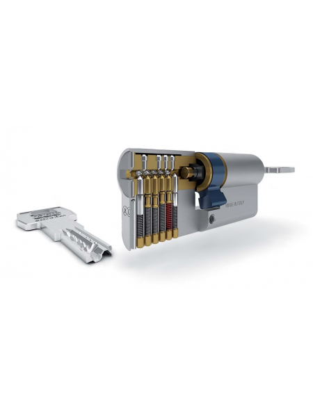 AGB SCUDO 5000 PS Циліндр ключ-комір 85 мм, 45х40Т матовий нікель