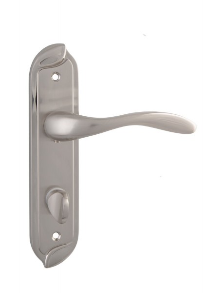 SIBA Ручка дверна VENICE на планці WC - 62 мм мат.нікель (22 22)