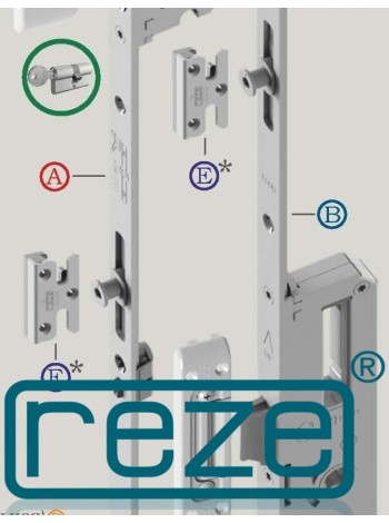 Reze 35/85 SR Замок - рейка 1800 мм (зах&ригель)