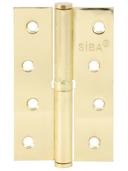 SIBA Завіса сталева 125 мм 1BB полірована латунь BP, права
